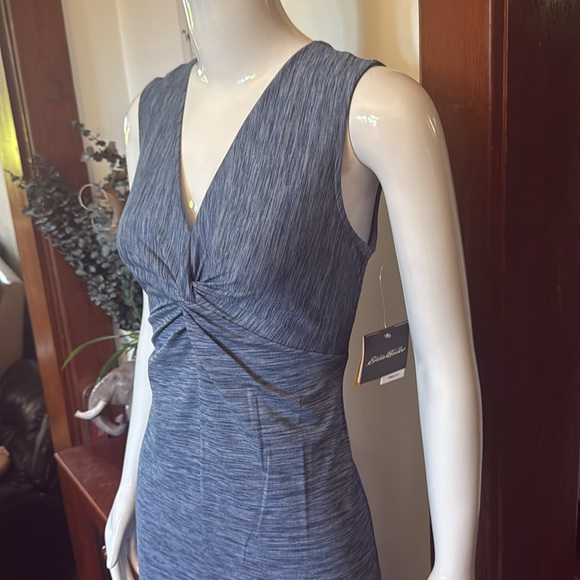 NWT Eddie Bauer size small Elegant Gray Sleeveless Dress - Picture 2 of 5